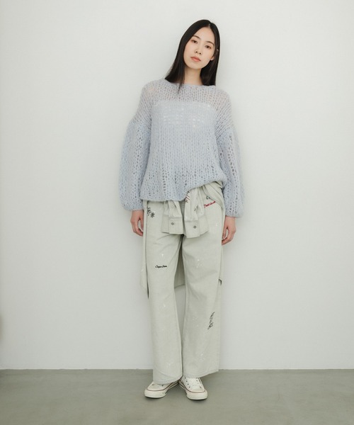 PICCADILLY(ピカデリー)の「『別注』PICCADILLY×URBAN RESEARCH 刺繍デニムパンツ(その他パンツ・レディース・グレー系その他/ライトインディゴブルー・40/38/36)」の13枚目の写真