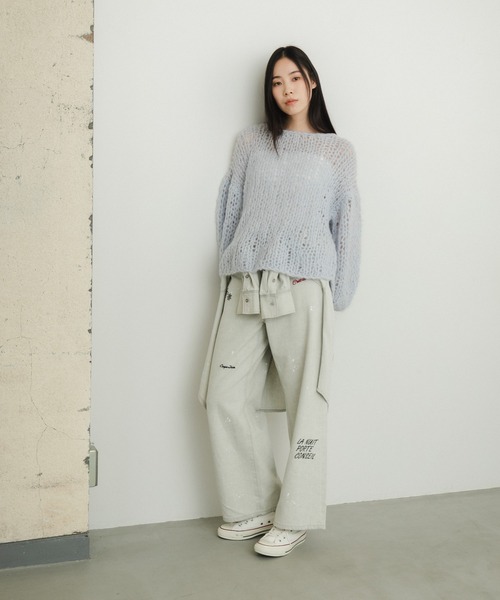 PICCADILLY(ピカデリー)の「『別注』PICCADILLY×URBAN RESEARCH 刺繍デニムパンツ(その他パンツ・レディース・グレー系その他/ライトインディゴブルー・40/38/36)」の14枚目の写真