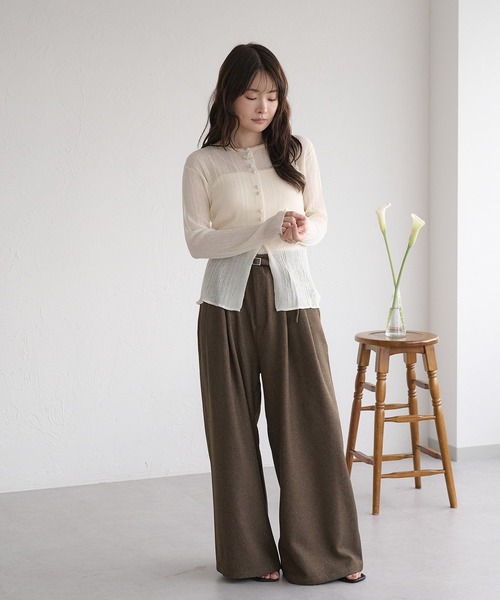 raffime(ラフィミー)の「【Raffime】接触冷感シアーカーディガン(カーディガン/ボレロ・レディース・ライトブルー/ブラック/アイボリー・フリー)」の5枚目の写真
