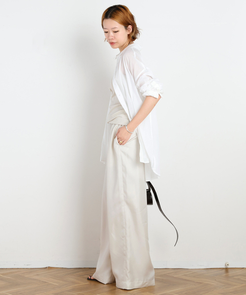 PROVOKE (プロヴォーク)の「【PROVOKE/プロヴォーク】別注Oversized light Shirt(シャツ/ブラウス・レディース・ブラック/ホワイト・36)」の4枚目の写真