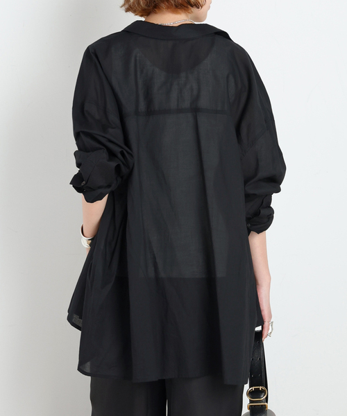 PROVOKE (プロヴォーク)の「【PROVOKE/プロヴォーク】別注Oversized light Shirt(シャツ/ブラウス・レディース・ブラック/ホワイト・36)」の7枚目の写真