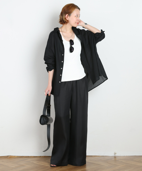 PROVOKE (プロヴォーク)の「【PROVOKE/プロヴォーク】別注Oversized light Shirt(シャツ/ブラウス・レディース・ブラック/ホワイト・36)」の8枚目の写真
