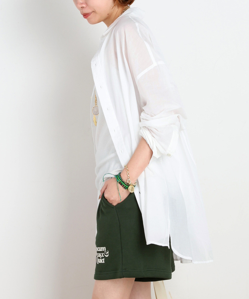 PROVOKE (プロヴォーク)の「【PROVOKE/プロヴォーク】別注Oversized light Shirt(シャツ/ブラウス・レディース・ブラック/ホワイト・36)」の12枚目の写真