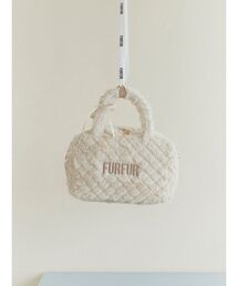 【USAGI ONLINE/ZOZOTOWN限定】エコファーキルティングスクエアボストンバッグ
