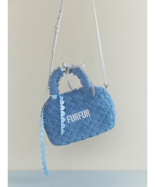 FURFUR（ファーファー）の「【USAGI ONLINE/ZOZOTOWN限定】エコファーキルティングスクエアボストンバッグ（ボストンバッグ・レディース・ブルー/ホワイト/ブラウン/ブラック/ライトベージュ・F）」の10枚目の写真