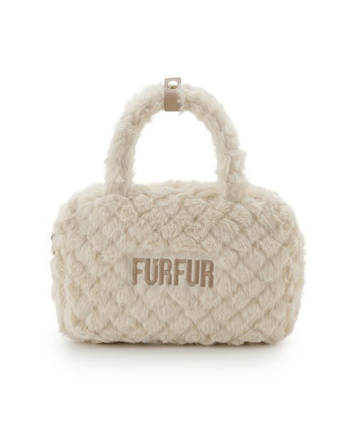 FURFUR（ファーファー）の「【USAGI ONLINE/ZOZOTOWN限定】エコファーキルティングスクエアボストンバッグ（ボストンバッグ・レディース・ブルー/ホワイト/ブラウン/ブラック/ライトベージュ・F）」の18枚目の写真