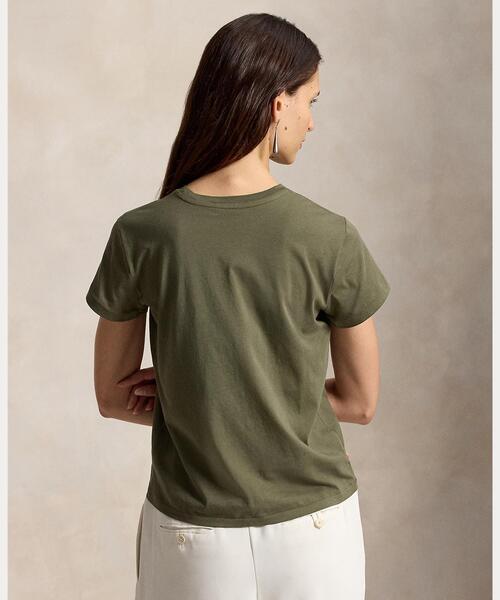 POLO RALPH LAUREN(ポロ ラルフ ローレン)の「クラシック フィット コットン ジャージー クルーネック Tシャツ(Tシャツ/カットソー・レディース・グリーン・S/M/XS)」の6枚目の写真