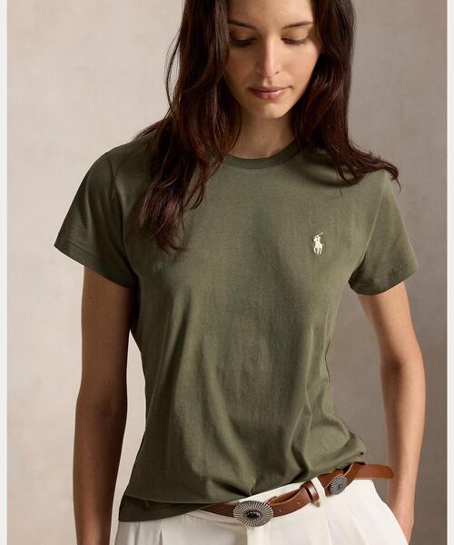 POLO RALPH LAUREN(ポロ ラルフ ローレン)の「クラシック フィット コットン ジャージー クルーネック Tシャツ(Tシャツ/カットソー・レディース・グリーン・S/M/XS)」の2枚目の写真