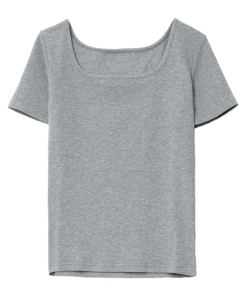 KOBE LETTUCE(コウベレタス)の「スクエアネックリブカットソー(Tシャツ/カットソー・レディース・ブラック/グリーン系/グレー/グレイッシュベージュ/ブラウン/オフホワイト・L/M)」の8枚目の写真