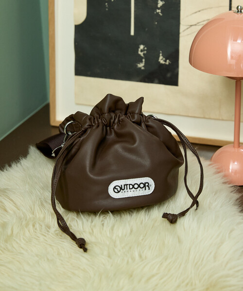 OUTDOOR PRODUCTS（アウトドアプロダクツ）の「OUTDOOR PRODUCTS/アウトドアプロダクツ ギャザー ハンドル ミニ 2WAY ショルダーバッグ　限定展開（ショルダーバッグ・レディース・ブラウン/ブラック/サックスブルー・ONE SIZE）」の6枚目の写真