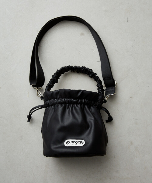 OUTDOOR PRODUCTS（アウトドアプロダクツ）の「OUTDOOR PRODUCTS/アウトドアプロダクツ ギャザー ハンドル ミニ 2WAY ショルダーバッグ　限定展開（ショルダーバッグ・レディース・ブラウン/ブラック/サックスブルー・ONE SIZE）」の8枚目の写真