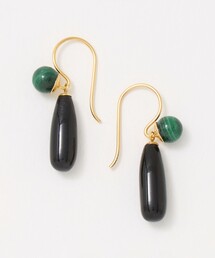 Steven Alan | <mounir>TEARDROP EARRINGS BLACK/ピアス(ピアス(両耳用))