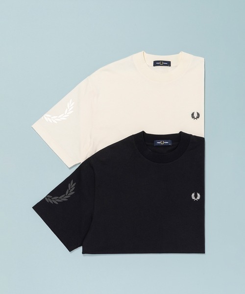 FRED PERRY(フレッドペリー)の「【ZOZO限定!!】Reflective Laurel Wreath T-Shirt/リフレクティブローレルリースTシャツ(Tシャツ/カットソー・メンズ・ベージュ/ブラック・S/L/M)」の22枚目の写真