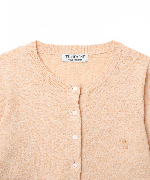 TTUDEMENT（トュードメント）の「[SET] KNIT CARDIGAN WITH HEAD SCARF_APRICOT（カーディガン/ボレロ・レディース・その他・FREE）」の8枚目の写真