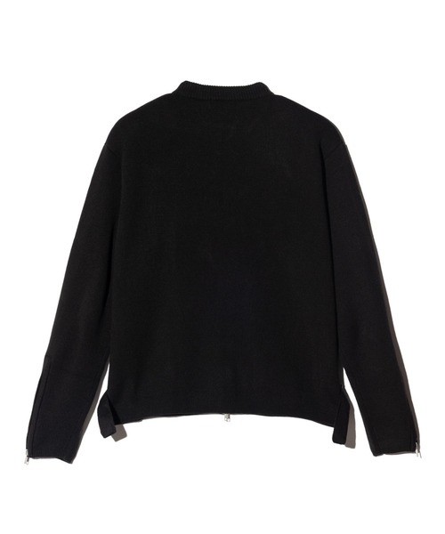 glamb(グラム)の「Single Riders Knit / シングルライダースニット(ニット/セーター・メンズ・ブラック・M/L)」の4枚目の写真
