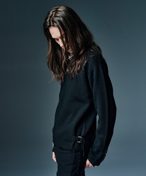 glamb(グラム)の「Single Riders Knit / シングルライダースニット(ニット/セーター・メンズ・ブラック・M/L)」の8枚目の写真