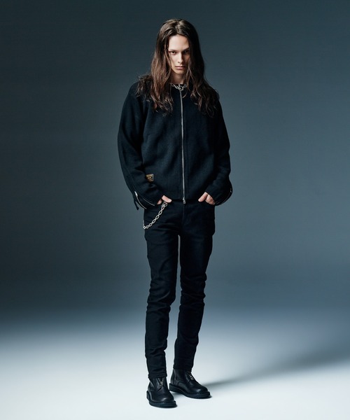 glamb(グラム)の「Single Riders Knit / シングルライダースニット(ニット/セーター・メンズ・ブラック・M/L)」の9枚目の写真