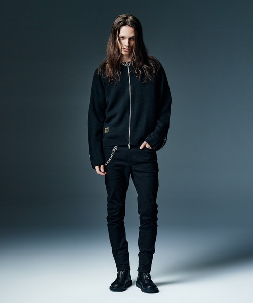 glamb(グラム)の「Single Riders Knit / シングルライダースニット(ニット/セーター・メンズ・ブラック・M/L)」の10枚目の写真