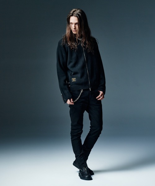 glamb(グラム)の「Single Riders Knit / シングルライダースニット(ニット/セーター・メンズ・ブラック・M/L)」の11枚目の写真
