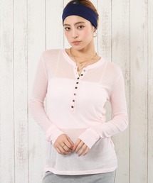 ヘンリーネックシアートップス