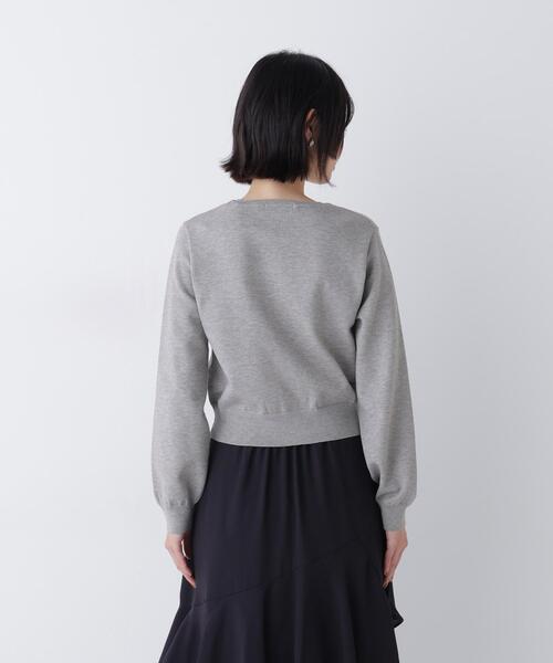 NATURAL BEAUTY BASIC(ナチュラルビューティーベーシック)の「フワラーモチーフカーディガン(カーディガン/ボレロ・レディース・グレー/オフホワイト/ラベンダー・FREE)」の12枚目の写真