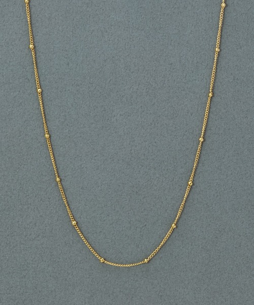 Phoebe(フィービィー)の「【金属アレルギー対応】ステーションボールマグネットチェーンネックレス/ステンレス ワンタッチ 着脱簡単 ベーシック(ネックレス・レディース・イエローゴールド/シルバー・FREE)」の6枚目の写真