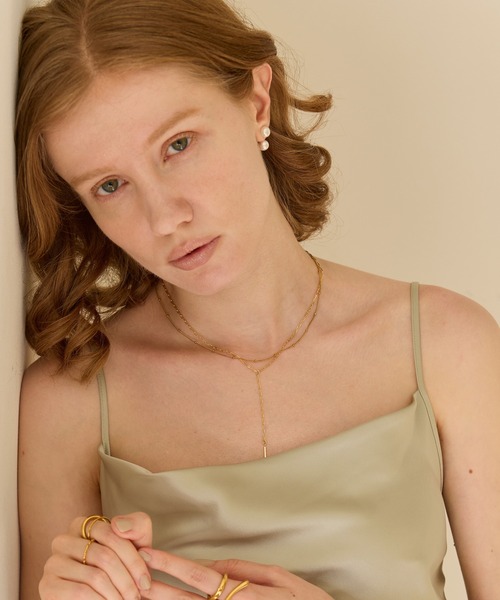 Phoebe(フィービィー)の「【金属アレルギー対応】ステーションボールマグネットチェーンネックレス/ステンレス ワンタッチ 着脱簡単 ベーシック(ネックレス・レディース・イエローゴールド/シルバー・FREE)」の8枚目の写真