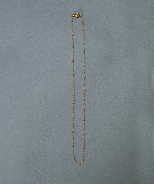 Phoebe(フィービィー)の「【金属アレルギー対応】ステーションボールマグネットチェーンネックレス/ステンレス ワンタッチ 着脱簡単 ベーシック(ネックレス・レディース・イエローゴールド/シルバー・FREE)」の13枚目の写真