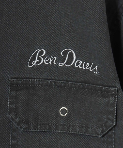 BEN DAVIS(ベンデイビス)の「BEN DAVIS/ベンデイビス FADED TWILL EMB SHIRT/オーバーサイズ ヴィンテージ加工 バックプリント刺繍 ツイルシャツ/ワークシャツ/レディース メンズ(シャツ/ブラウス・メンズ・チャコール/ブルー/カーキ・M/L/XL)」の18枚目の写真