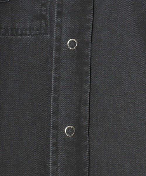 BEN DAVIS(ベンデイビス)の「BEN DAVIS/ベンデイビス FADED TWILL EMB SHIRT/オーバーサイズ ヴィンテージ加工 バックプリント刺繍 ツイルシャツ/ワークシャツ/レディース メンズ(シャツ/ブラウス・メンズ・チャコール/ブルー/カーキ・M/L/XL)」の20枚目の写真