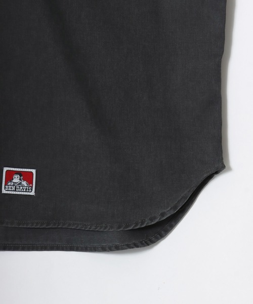 BEN DAVIS(ベンデイビス)の「BEN DAVIS/ベンデイビス FADED TWILL EMB SHIRT/オーバーサイズ ヴィンテージ加工 バックプリント刺繍 ツイルシャツ/ワークシャツ/レディース メンズ(シャツ/ブラウス・メンズ・チャコール/ブルー/カーキ・M/L/XL)」の22枚目の写真
