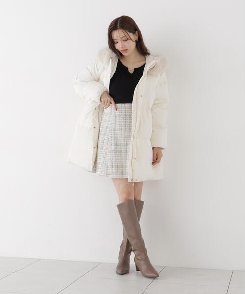 PROPORTION BODY DRESSING(プロポーションボディドレッシング)の「ツイードミニフレアスカート / 1216220904(スカート・レディース・ホワイト系その他/ブラック・MEDIUM/SMALL)」の18枚目の写真