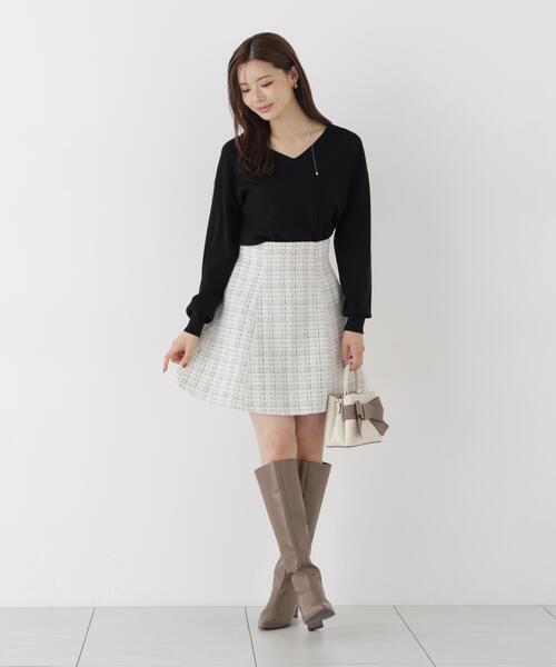 PROPORTION BODY DRESSING(プロポーションボディドレッシング)の「ツイードミニフレアスカート / 1216220904(スカート・レディース・ホワイト系その他/ブラック・MEDIUM/SMALL)」の20枚目の写真