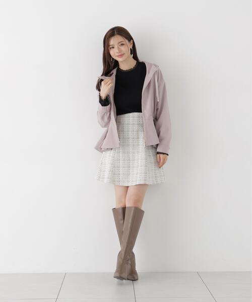 PROPORTION BODY DRESSING(プロポーションボディドレッシング)の「ツイードミニフレアスカート / 1216220904(スカート・レディース・ホワイト系その他/ブラック・MEDIUM/SMALL)」の22枚目の写真