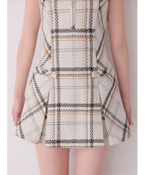M me eme(エムミーエメ)の「Tweed check fit line mini onepiece(eme11106)(ワンピース・レディース・レッド/ホワイト・XS/FREE)」の21枚目の写真
