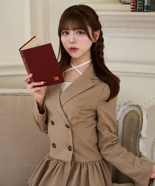 Belle Charme(ベルシャルム)の「【Belle Charme】Double Button Peplum Jacket(その他トップス・レディース・ブラック系その他/グレー/ベージュ・FREE)」の7枚目の写真