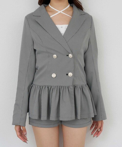 Belle Charme(ベルシャルム)の「【Belle Charme】Double Button Peplum Jacket(その他トップス・レディース・ブラック系その他/グレー/ベージュ・FREE)」の14枚目の写真