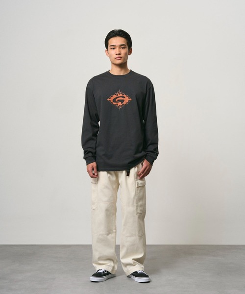 Gramicci（グラミチ）の「DENIM CARGO PANT｜デニムカーゴパンツ（デニムパンツ・メンズ・クリアブラック/ホワイト系その他/ダークインディゴブルー・M/XL/2XL/S/L）」の11枚目の写真