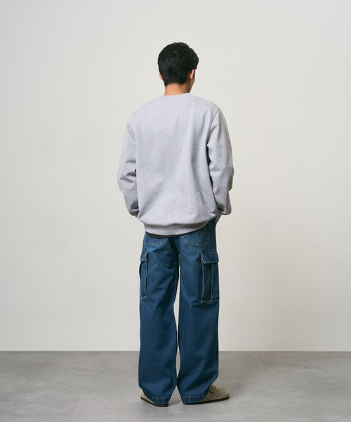 Gramicci（グラミチ）の「DENIM CARGO PANT｜デニムカーゴパンツ（デニムパンツ・メンズ・クリアブラック/ホワイト系その他/ダークインディゴブルー・M/XL/2XL/S/L）」の5枚目の写真