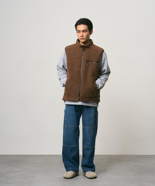 Gramicci（グラミチ）の「DENIM CARGO PANT｜デニムカーゴパンツ（デニムパンツ・メンズ・クリアブラック/ホワイト系その他/ダークインディゴブルー・M/XL/2XL/S/L）」の6枚目の写真