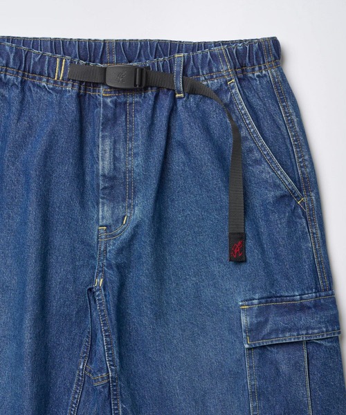 Gramicci（グラミチ）の「DENIM CARGO PANT｜デニムカーゴパンツ（デニムパンツ・メンズ・クリアブラック/ホワイト系その他/ダークインディゴブルー・M/XL/2XL/S/L）」の7枚目の写真