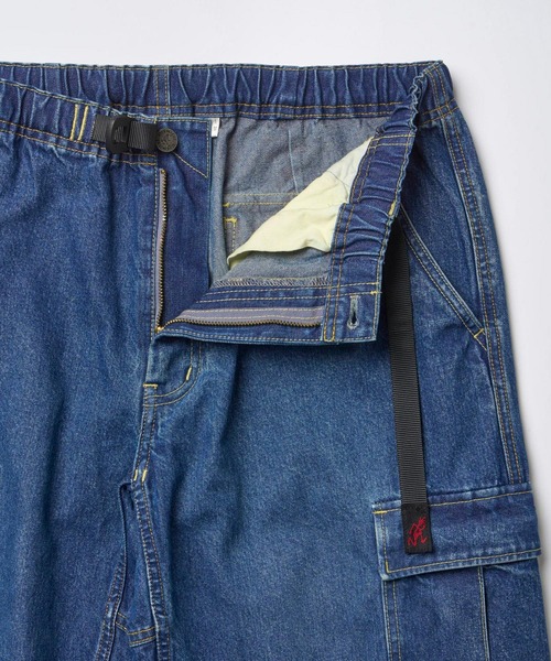Gramicci（グラミチ）の「DENIM CARGO PANT｜デニムカーゴパンツ（デニムパンツ・メンズ・クリアブラック/ホワイト系その他/ダークインディゴブルー・M/XL/2XL/S/L）」の8枚目の写真