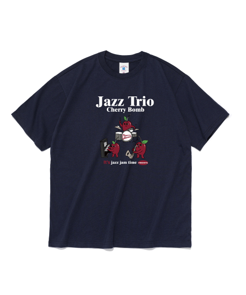 ROIDESROIS(ロワデロワ)の「チェリージャズクラブグラフィック半袖Tシャツ(ネイビー)(Tシャツ/カットソー・レディース・その他・SMALL/MEDIUM/LARGE/X-LARGE/2XL)」の1枚目の写真
