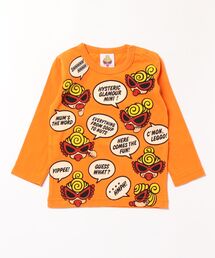 HYSTERIC MINI（ヒステリックミニ）の「MINI FACE WITH SPEECH BALLOON 長袖Tシャツ（Tシャツ/カットソー）」