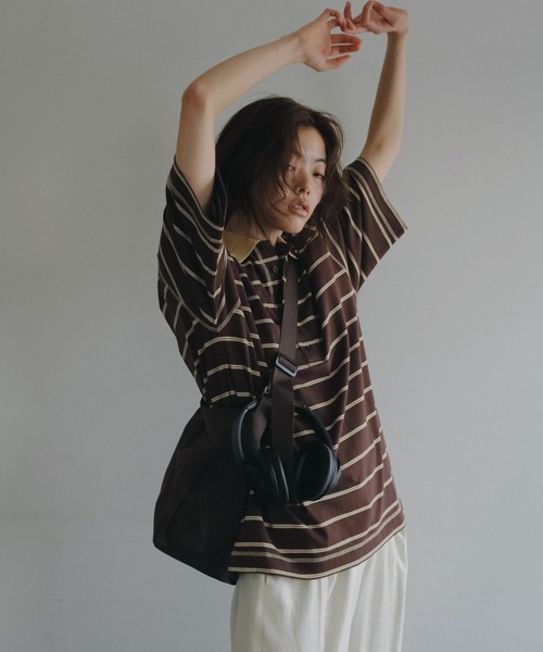 anuke(アンヌーク)の「Nylon Shoulder Bag(ショルダーバッグ・レディース・ブラウン/ブラック・FREE)」の5枚目の写真