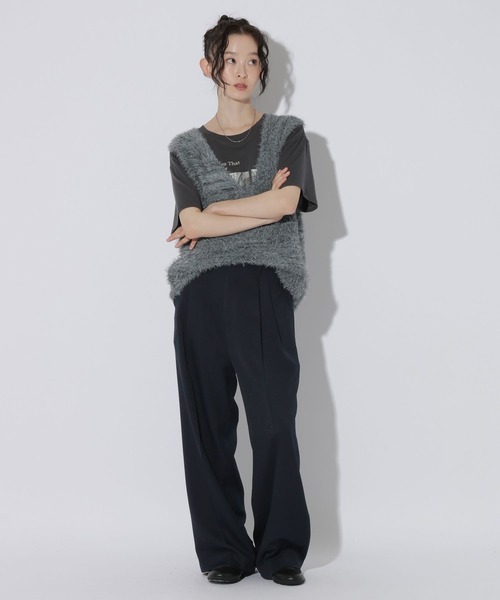 LAKOLE(ラコレ)の「ツータックワイドパンツ / 1045641(スラックス・レディース・ブラウン/ベージュ/ネイビー/グレー・LARGE/MEDIUM)」の22枚目の写真