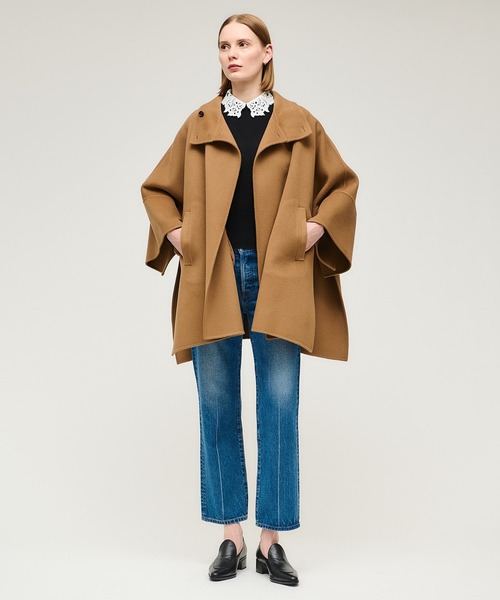 ESTNATION(エストネーション)の「ESTNATION / ウールカシミアケープコート(その他アウター・レディース・グレイッシュベージュ/キャメル/ブラック・FREE)」の5枚目の写真