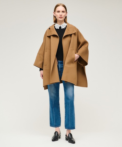 ESTNATION(エストネーション)の「ESTNATION / ウールカシミアケープコート(その他アウター・レディース・グレイッシュベージュ/キャメル/ブラック・FREE)」の6枚目の写真