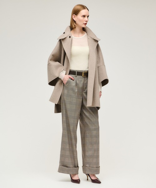 ESTNATION(エストネーション)の「ESTNATION / ウールカシミアケープコート(その他アウター・レディース・グレイッシュベージュ/キャメル/ブラック・FREE)」の9枚目の写真