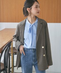 大人ボウタイブラウス